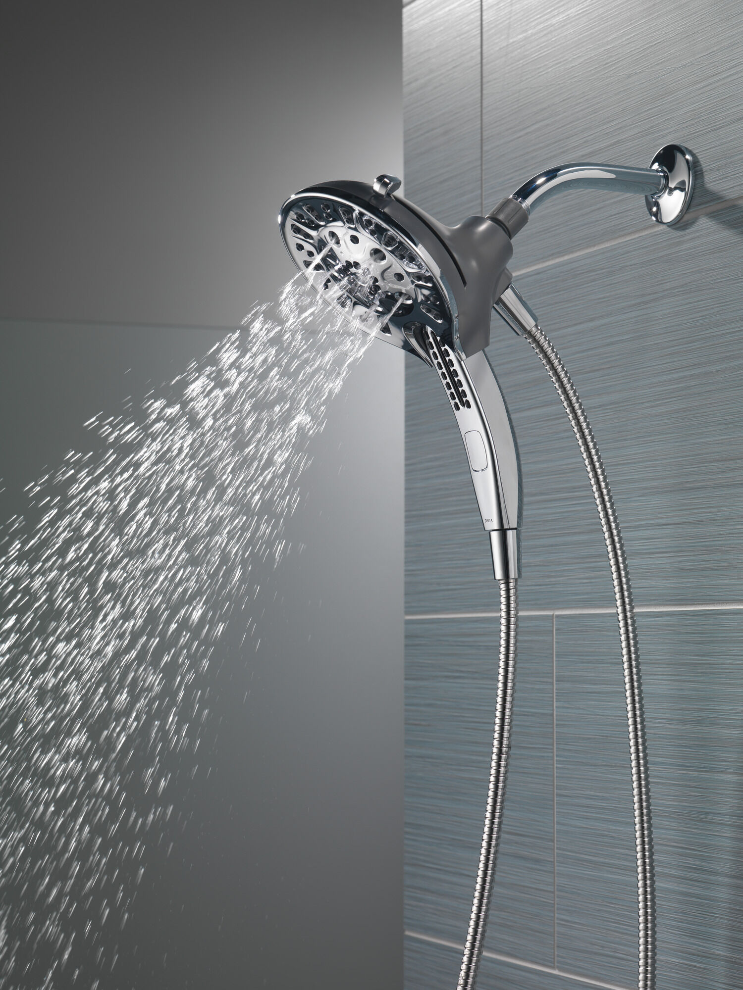 75505 H2Okinetic® In2ition® Душ два в одном с 5 настройками Delta Faucet Delta Хром - Вид №16