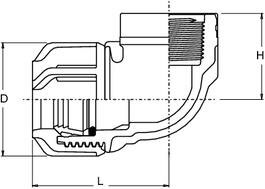 SANIT 171814517 Колено 90 ° с цилиндрической внутренней резьбой из латуни  - Вид №1