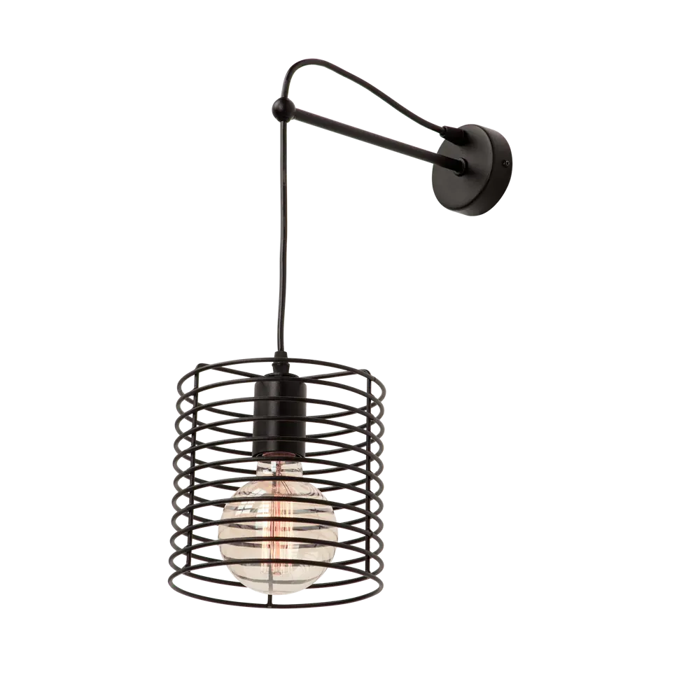 Настенный светильник бра Vitaluce Vakero black 1 лампа 3м² Е27 цвет черный матовый STLM-2133674 - Вид №3