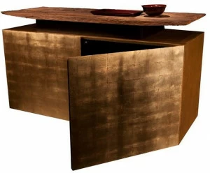 Garbarino Буфет с распашными дверцами, лакированный сусальным золотом Katai