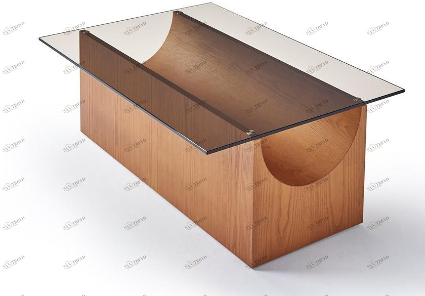 Sancal Прямоугольный журнальный столик из дерева и стекла Vestige sun-id-1505258
