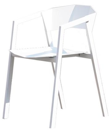 Bentu Design Стул алюминиевый с подлокотниками с открытой спинкой K C26430-c26410 - Вид №1