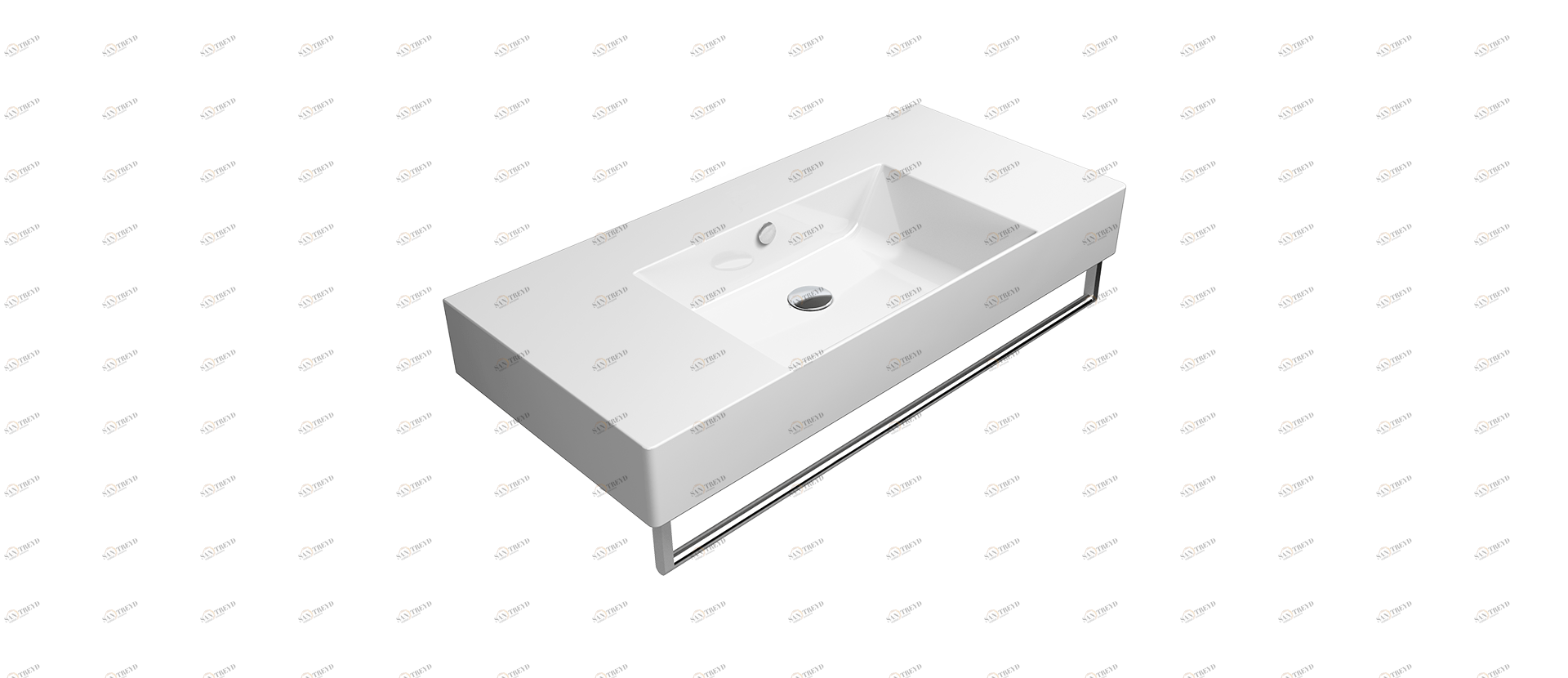 9451111 Подвесная раковина настенная овальная GSI ceramica  белая 