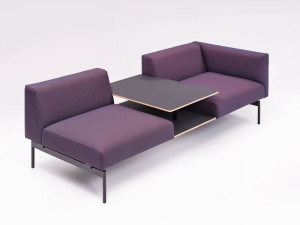 Секционный диван из ткани с огнестойкой обивкой