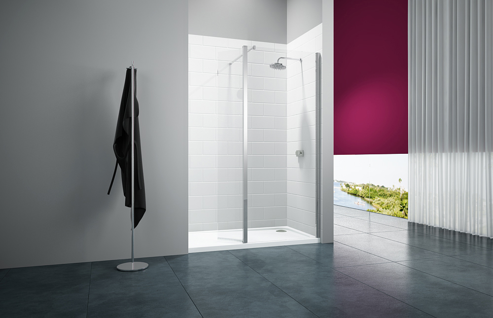 Душевая перегородка M8SW221 Merlyn 8 Series Хромированный - Вид №1