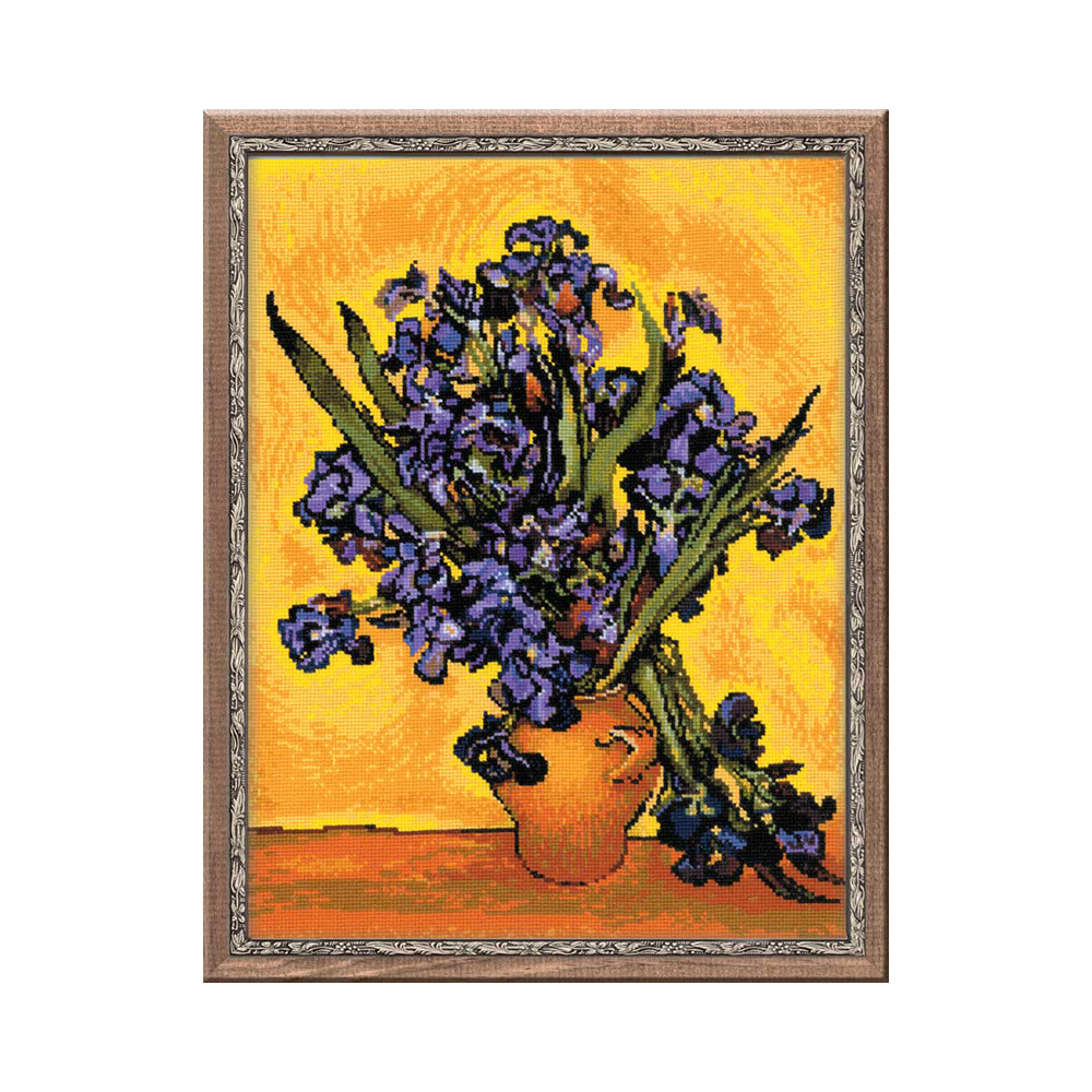 1087 Набор для вышивания Ван Гог Ирисы 40 х 30 см RIOLIS Сотвори Сама 