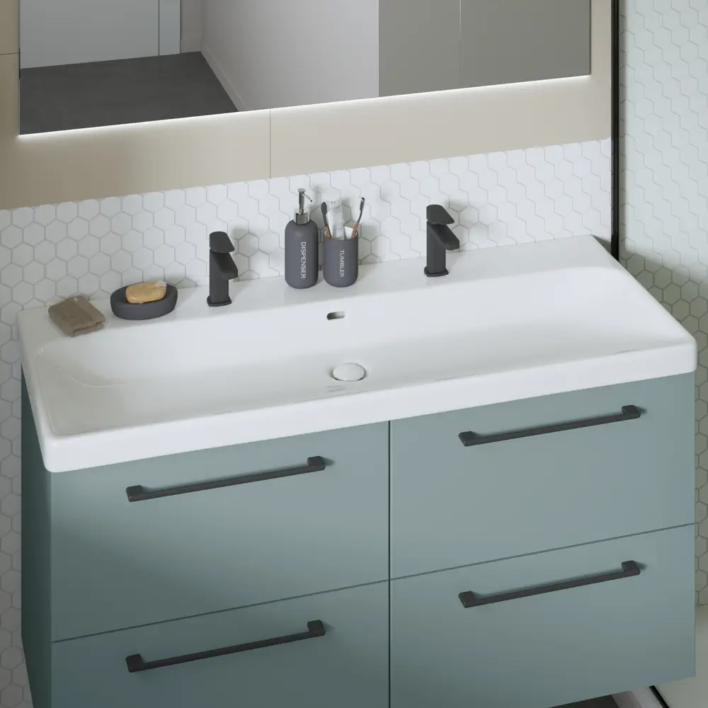 KONSENSA Teano — двойная раковина 121 см для комфорта вдвоём 89399653 STLM-1576687 - Вид №5