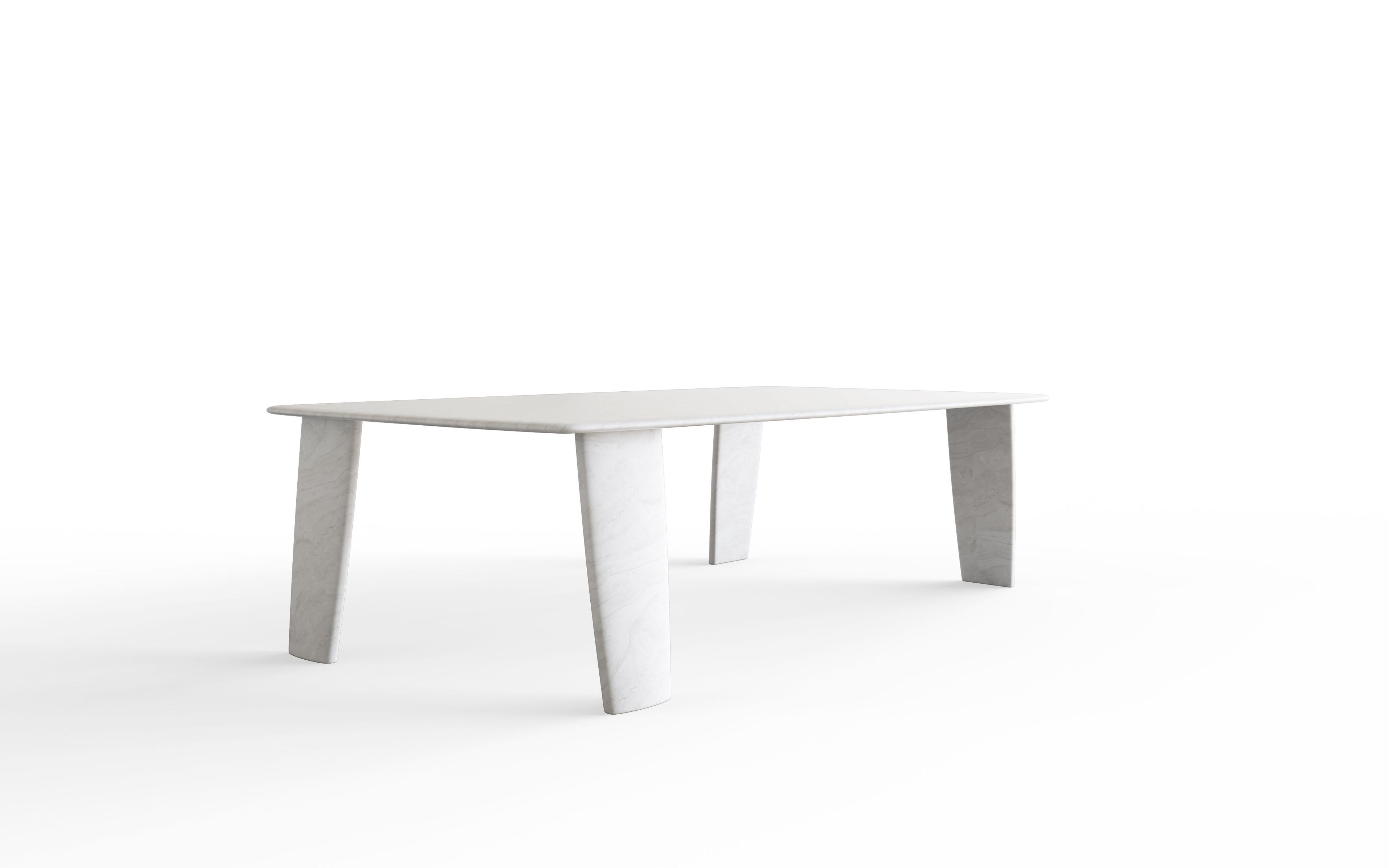 Мраморный прямоугольный садовый стол Exteta 10th ARCH-00030733 - Вид №3