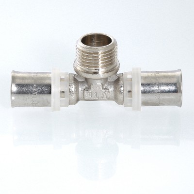 VTm.233.N.200520 Пресс-фитинг – тройник с переходом на наружную резьбу Valtec 20 мм х 3/4" х 20 мм  - Вид №8