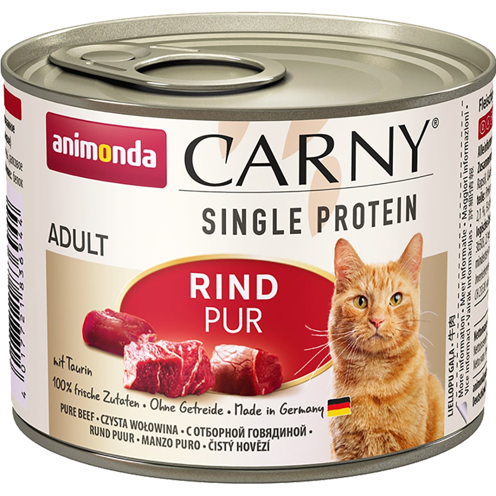 ПР0059594 Корм для кошек Carny Single Protein монобелковый говядина банка 200г Animonda 