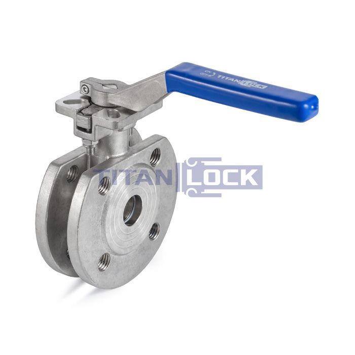 Кран шаровый межфланцевый нерж 304, DN25 TL025BVFS TITAN LOCK  - Вид №1