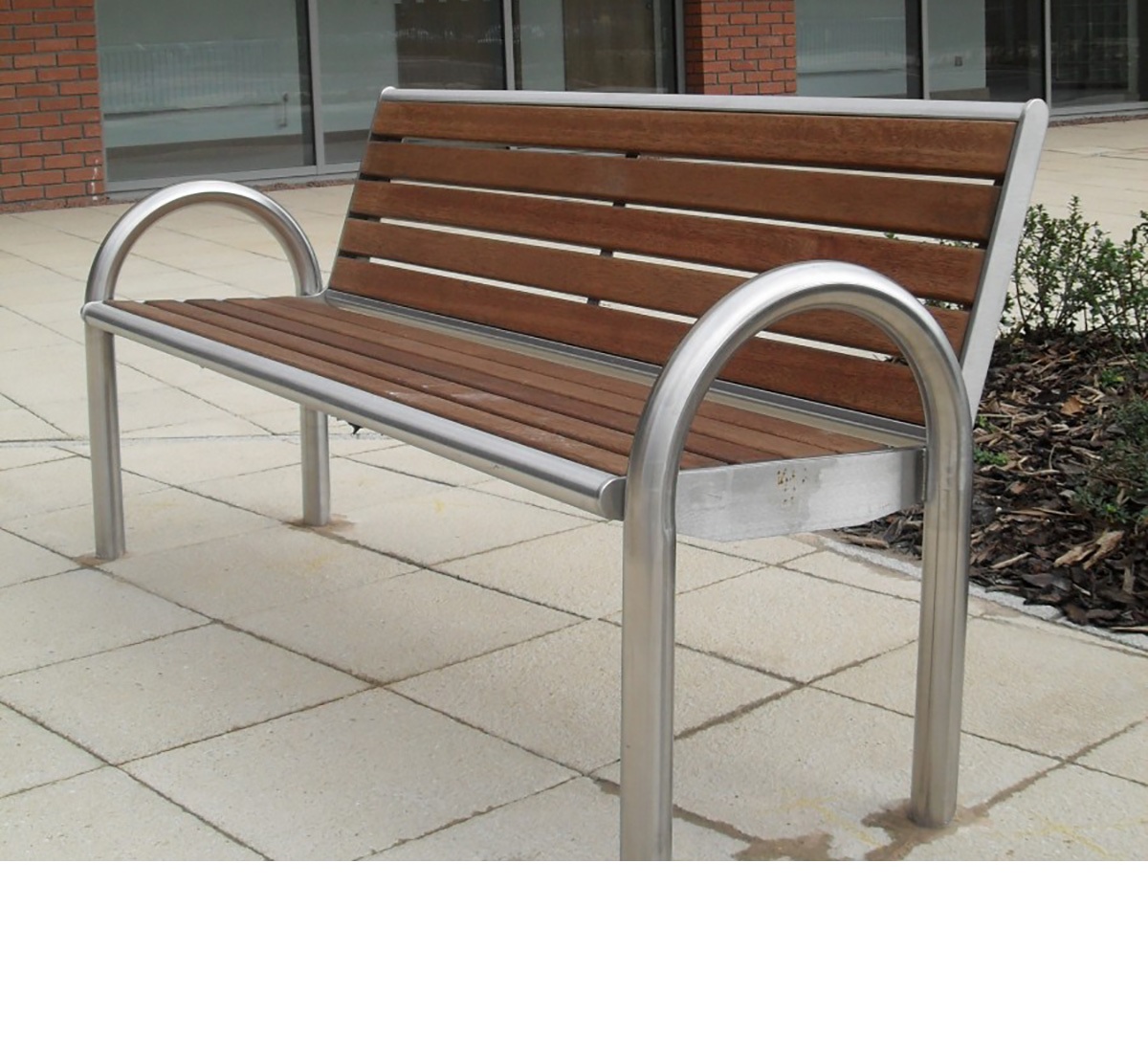 12150 ОРБИТА Флэш СП, скамья со спинкой парковая LAB.Space  - Вид №1