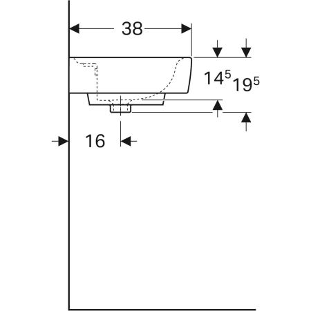 275150000 Hакладная раковина Geberit Renova Plan Geberit  - Вид №4