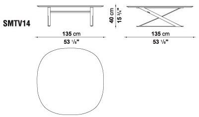 Maxalto Низкий квадратный журнальный столик из мдф Pathos sun-id-1347455 - Вид №2