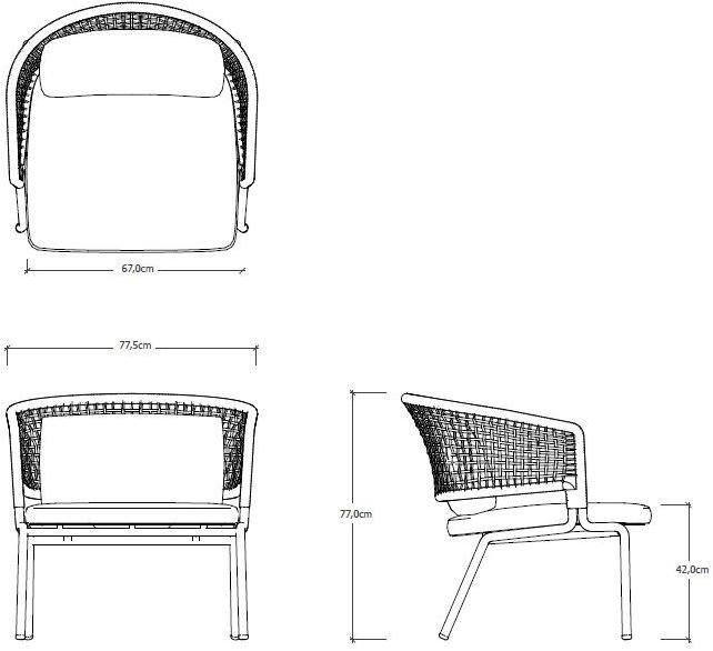 TRIBÙ Садовое кресло с подлокотниками Ctr 01102 - Вид №7