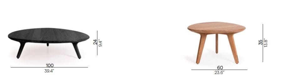 Низкий стол из тикового дерева MANUTTI Torsa ARCH-00059505 - Вид №9