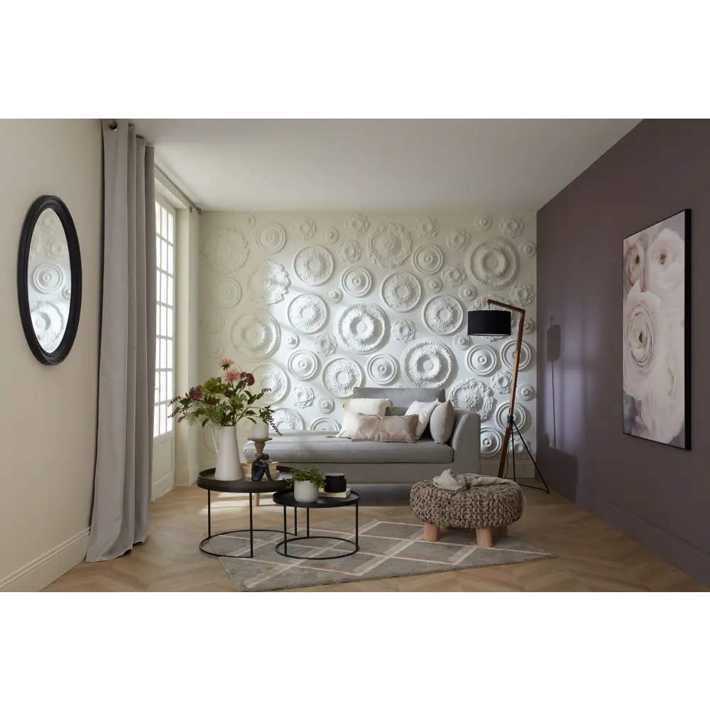 Розетка потолочная полиуретановая М61 D22.5 см 14323715 STLM-2072908 DECOFLAIR  - Вид №5