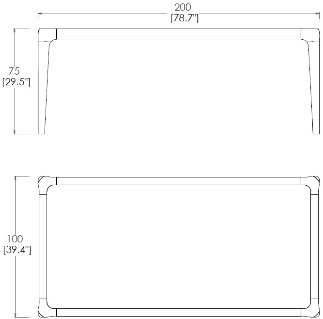 Roche Bobois Прямоугольный обеденный стол из дерева и daquacryl® Les contemporains sun-id-1456424 - Вид №2