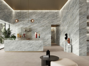 Пол / керамогранит с мраморным эффектом