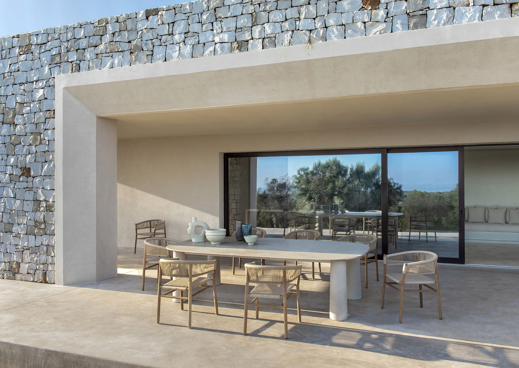 Прямоугольный бетонный стол Ethimo Bold ARCH-00117459 - Вид №1