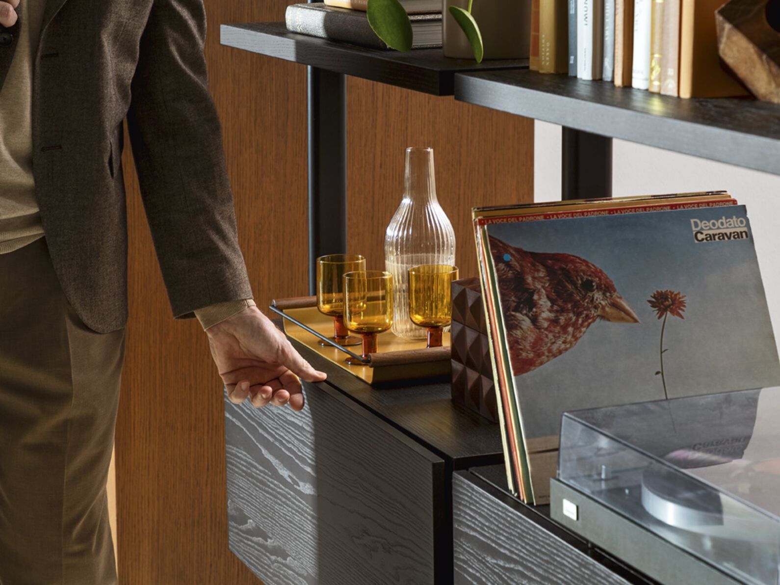 Книжный шкаф из листового металла с креплением пол-потолок Calligaris CLUSTER ARCH-00148150 - Вид №4