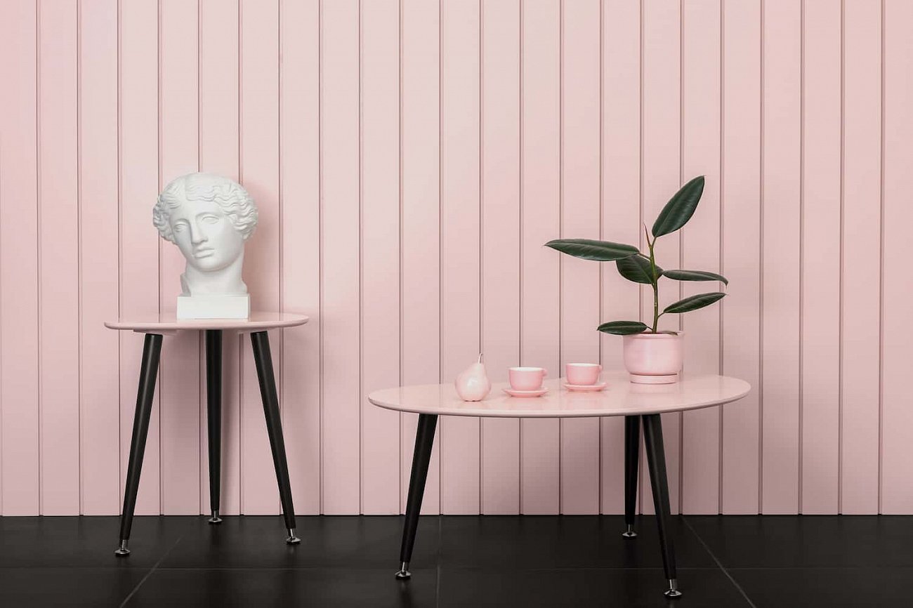 Кофейный столик с черными ножками темно-коричневый "Капля" WOODI  00-3966500 Коричневый  - Вид №9
