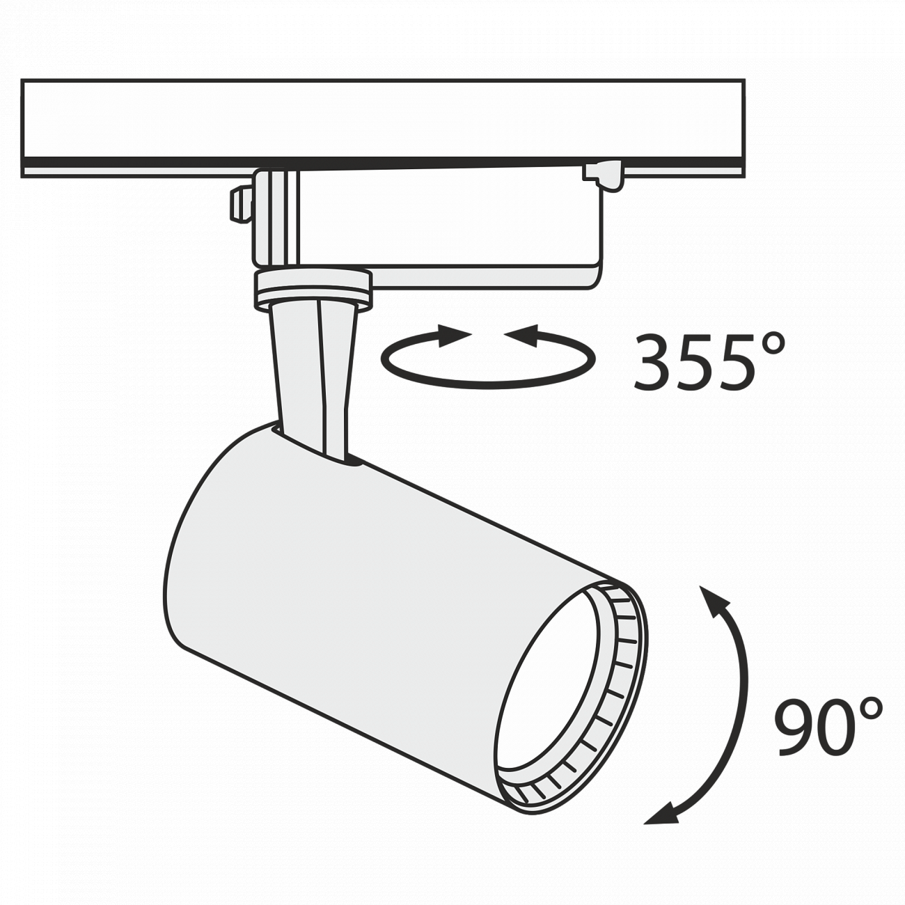 Трековый светильник черный TR003-6W3K TECHNICAL SINGLE PHASE TRACK SYSTEM 00-3956204 Черный  - Вид №4