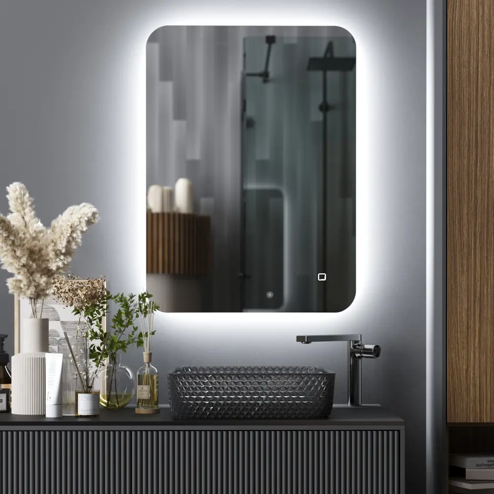 Зеркало Omega Glass Vesta Air с LED-подсветкой для ванной 89388136 Веста STLM-1340869