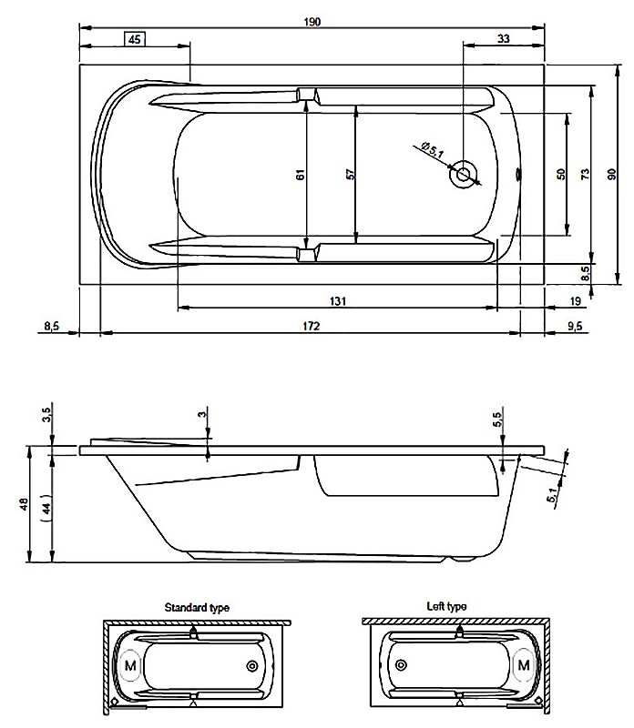 BC3200500000000 Ванна Riho Future Santreyd - Вид №1