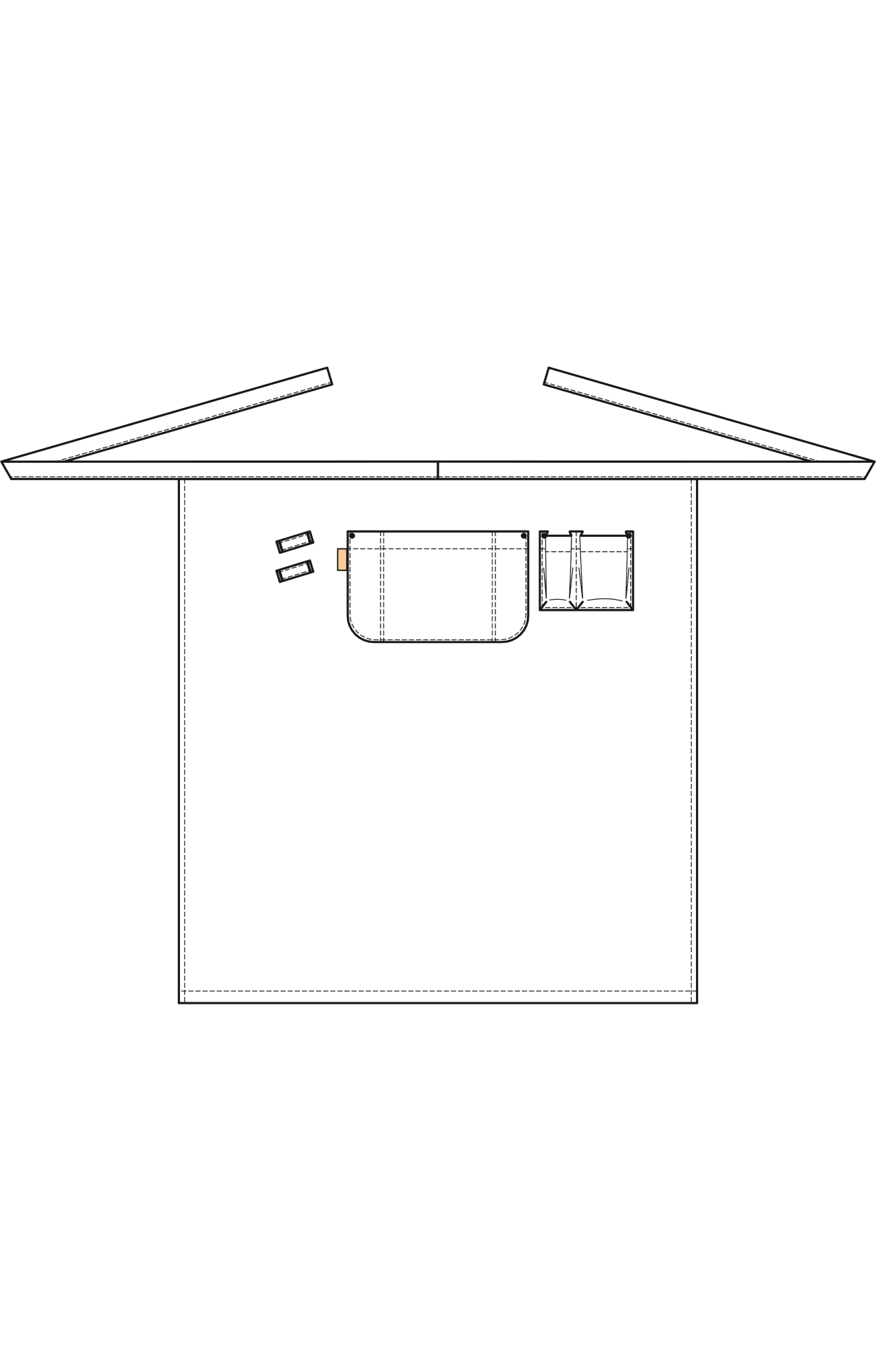 59986 Фартук  удлиненный, цвет black RICON  Одежда для официантов  размер  - Вид №2