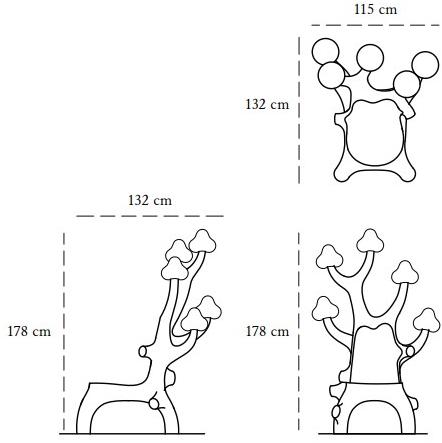Scarlet Splendour Стул из морской смолы и латуни Forest Fr1 - Вид №7