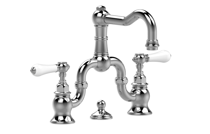 E-3800-LC1 Three-hole washbasin mixer with manual pop-up waste GRAFF Adley