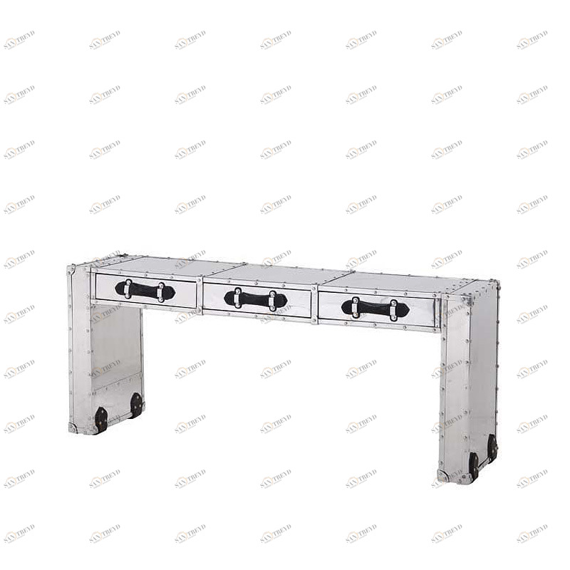 Консоль металлическая стальная с ящиками 105957 от Eichholtz EICHHOLTZ  247362 Хром 