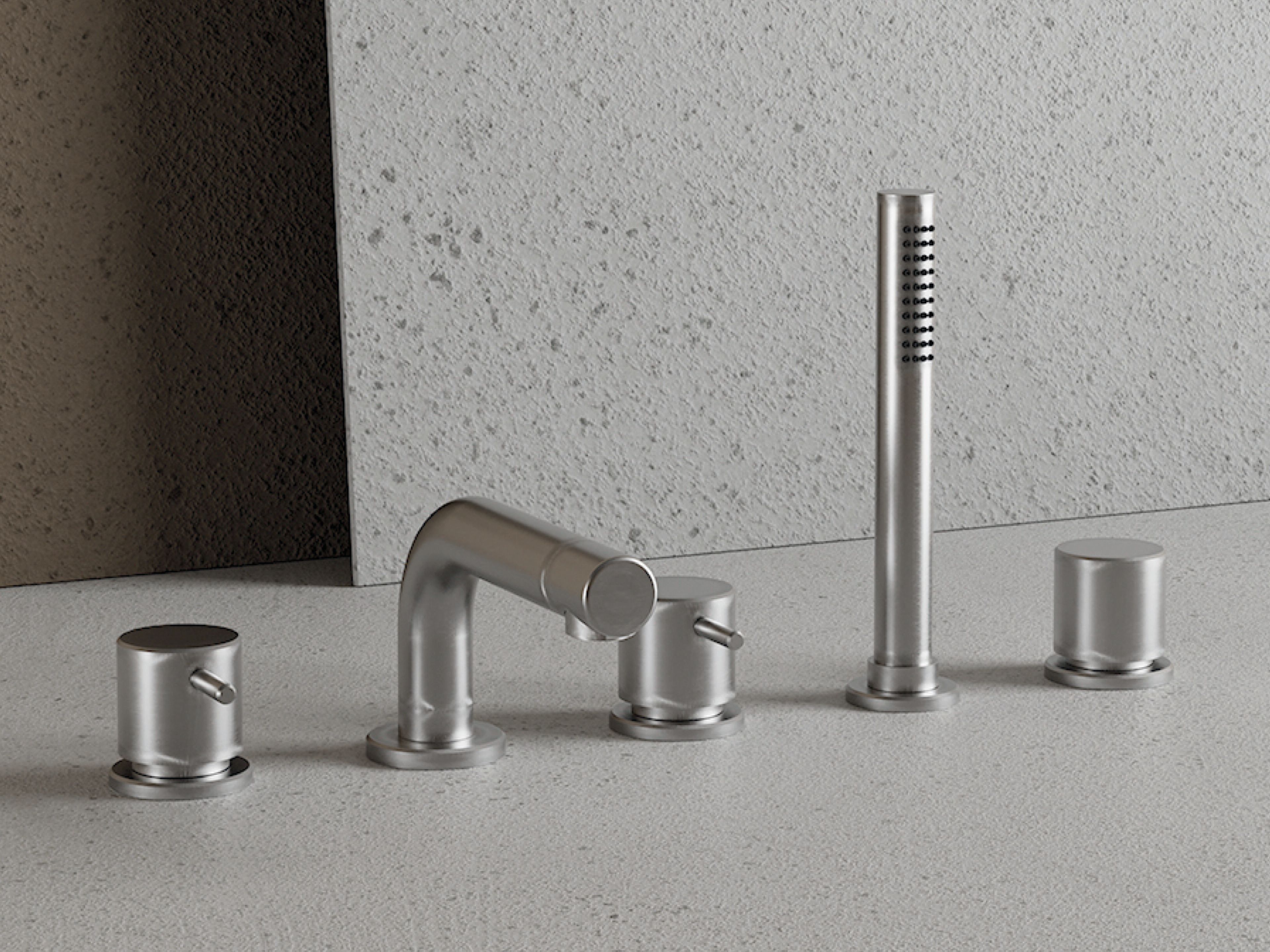 Смеситель для ванны из нержавеющей стали с ручным душем Nic Made ARCH-00076831