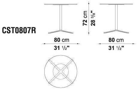 B&B Italia Project Круглый фанерный стол с основанием 4 звезды Cosmos sun-id-1456661 - Вид №3