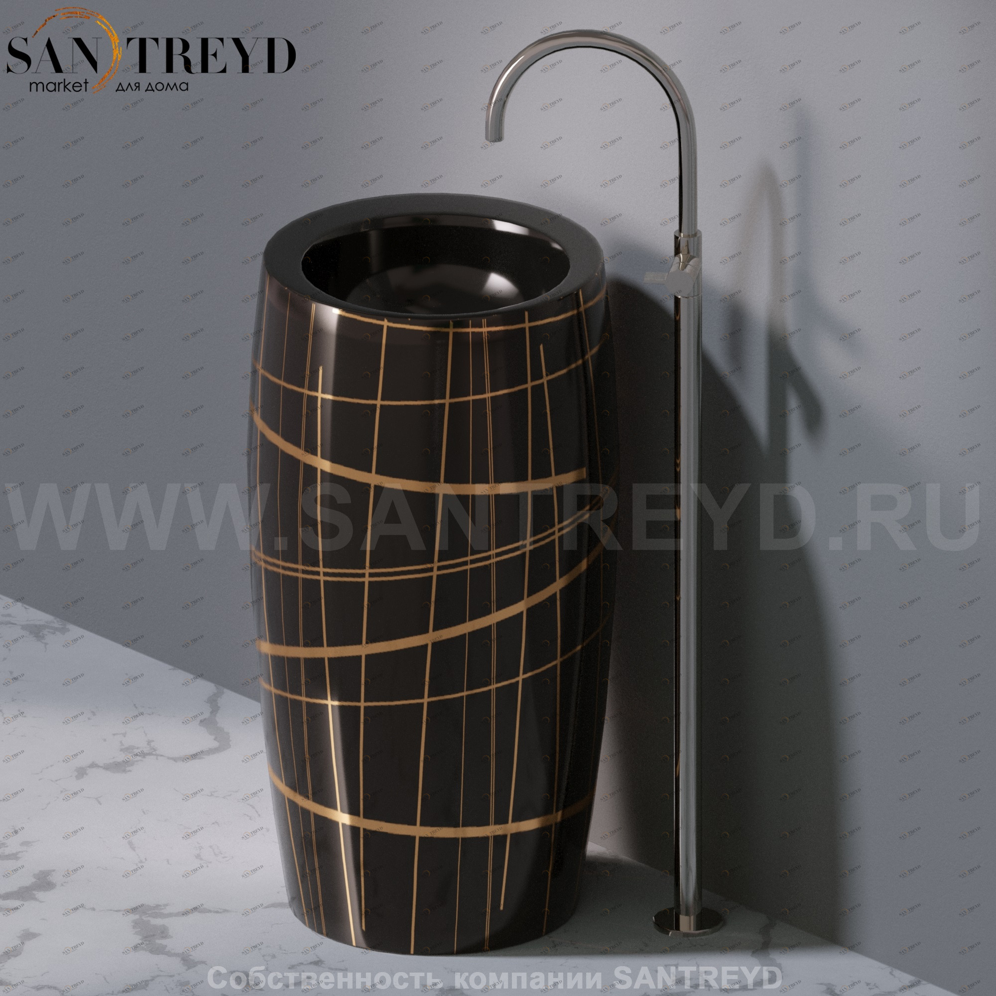 L100T0R0VT.416G Напольная раковина стоящая круглая A. e T. Italia SPOT AeT ITALIA TOTEM