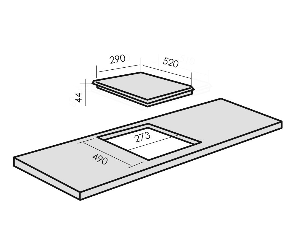 9185553 Газовая варочная поверхность LAUF PG-305BL STDN-0057843 - Вид №5