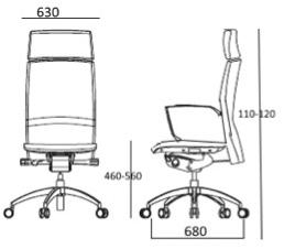 AP Factor Офисное кресло руководителя с 5 спицами на колесиках Mississippi sun-id-1429110 - Вид №3