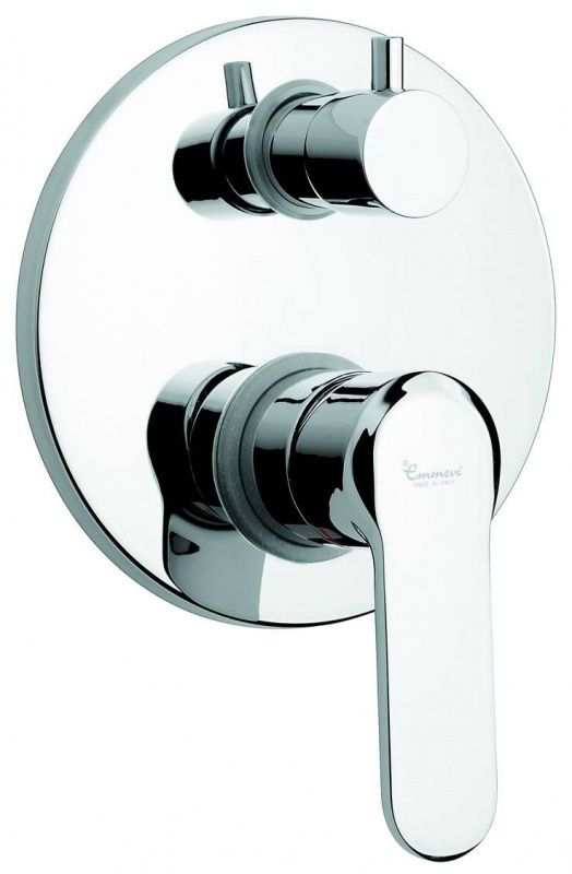 77029NCA Emmevi Nefer, встраиваемый смеситель для душа на 3 выхода, с дивертером, цвет черный/карбон