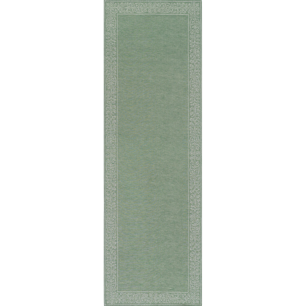 LEI_38_64_150 Скатерть-дорожка, 50/150 зеленый 100% лен жаккард LEITNER Santreyd 