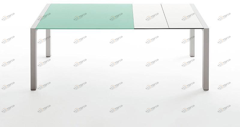 Kristalia Раздвижной стол из алюминия и стекла Sushi sun-id-1395190