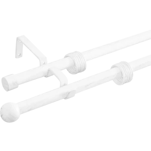 Карниз двухрядный раздвижной d19/16 мм шар 160-320 см цвет прованс