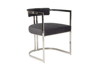 Металлический мягкий стул с подлокотниками