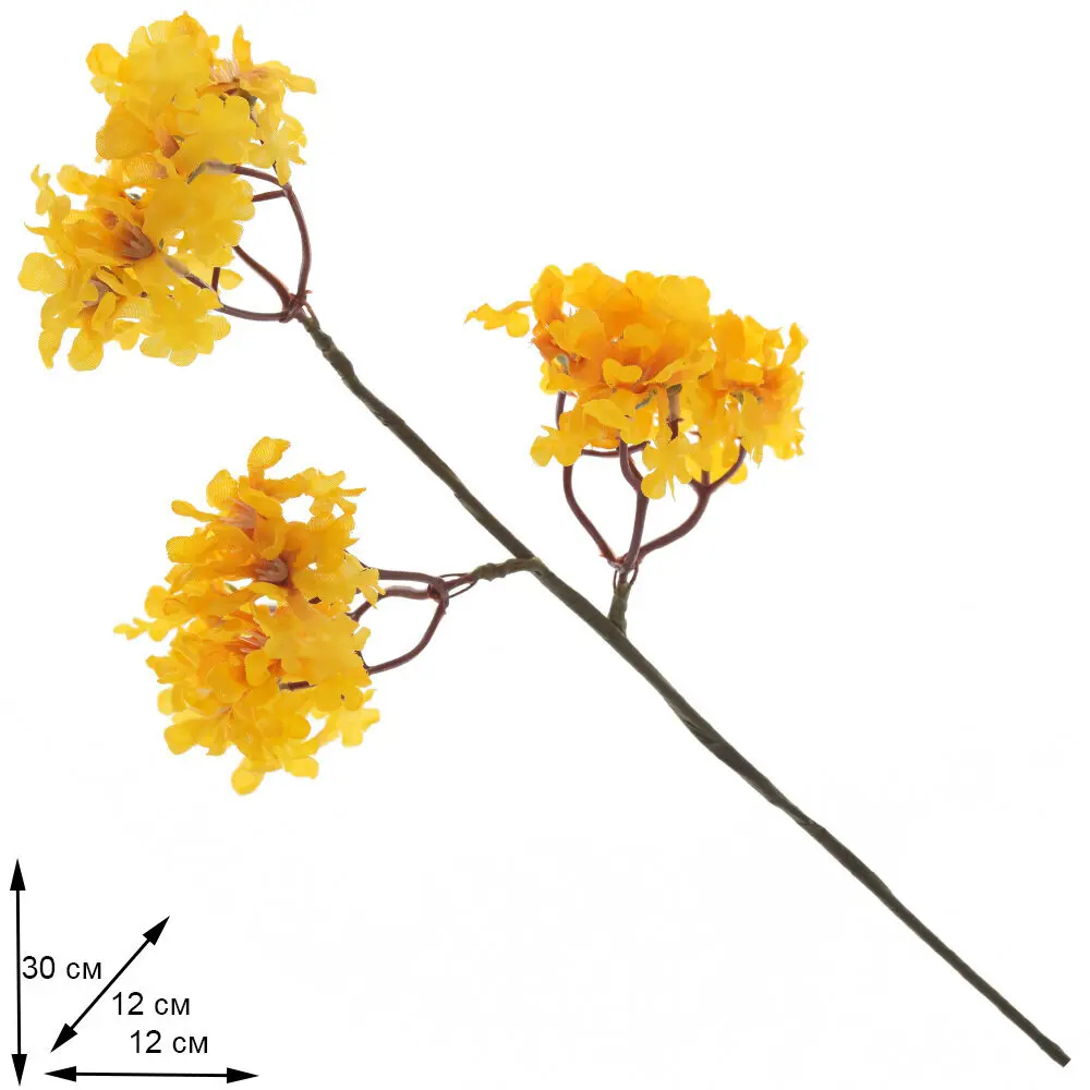 Цветок искусственный 795437 12x12x30 см ПВХ/текстиль цвет желтый AM.PM STLM-2158821 - Вид №2