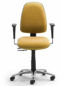 Leyform Поворотный офисный стул из ткани с подлокотниками