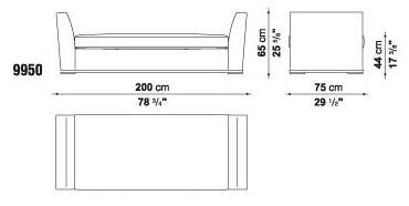 Maxalto Мягкая кушетка из ткани Intervallum sun-id-1398489 - Вид №1