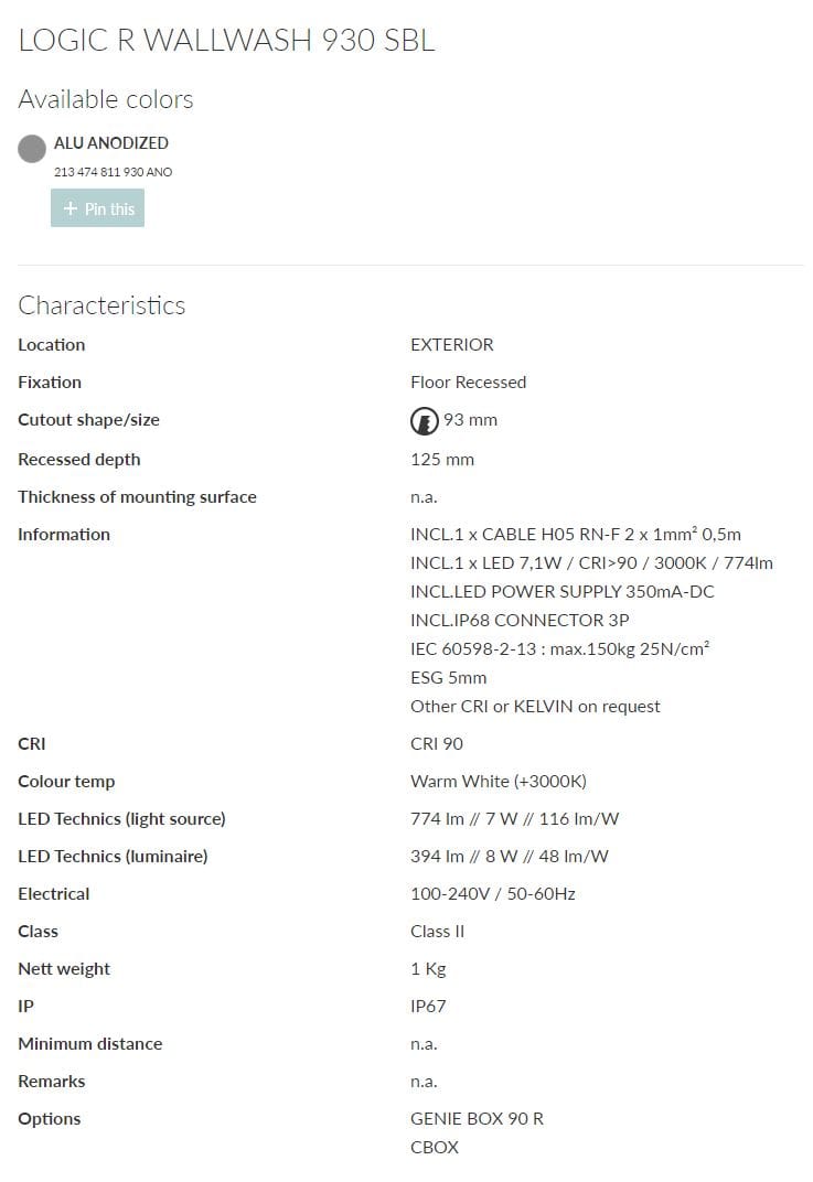 Напольный напольный напольный заполнитель Сид Deltalight Logic ARCH-00029404 - Вид №20