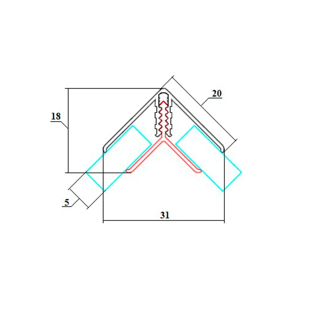Профиль угловой Venta ПВХ белый 20x20x3000 мм для панелей 5 мм STLM-2092206 - Вид №2