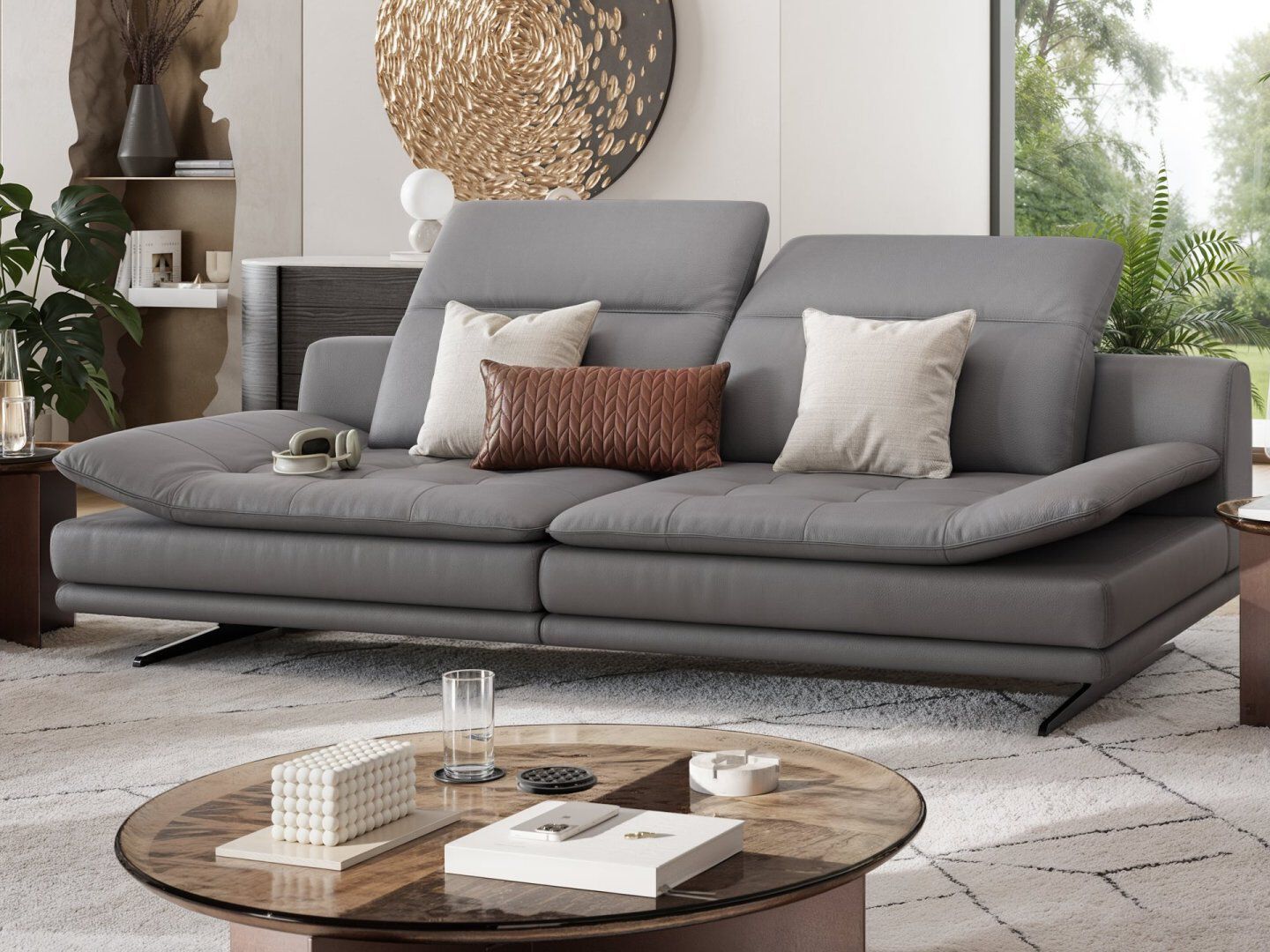 2-местный кожаный диван Sofanella Ницца ARCH-00071445 - Вид №1