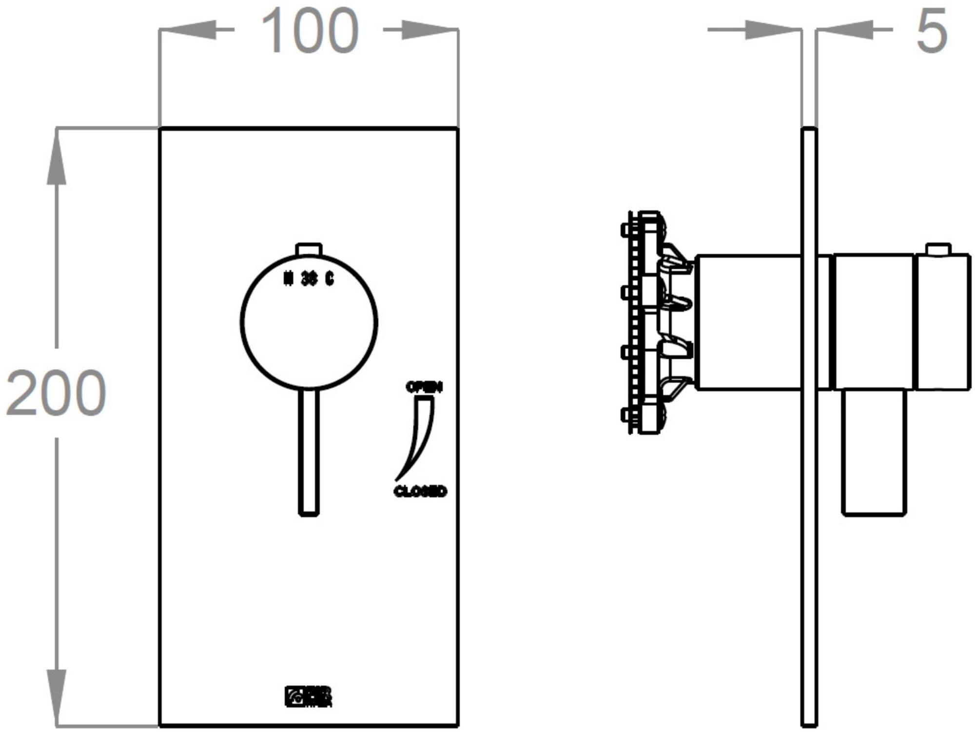 Fir Italia Термостатический смеситель для душа из нержавеющей стали Playsteel 58 5880158 - Вид №1